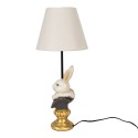 Clayre & Eef Lampe de table Lapin Ø 23x53 cm  Beige Plastique