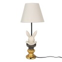 Clayre & Eef Lampe de table Lapin Ø 23x53 cm  Beige Plastique