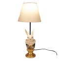 Clayre & Eef Lampe de table Lapin Ø 23x53 cm  Beige Plastique