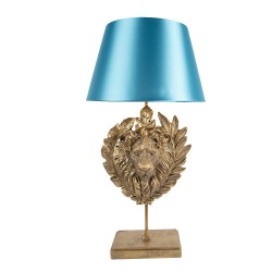 Clayre & Eef Tischlampe Ø 35x66 cm  Goldfarbig Kunststoff Löwe