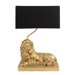 Clayre & Eef Lampada da tavolo Leone 32x22x44 cm  Color oro Nero Plastica