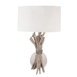 Clayre & Eef Wandlamp  33x26x43 cm Beige Kunststof