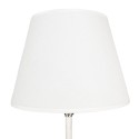 Clayre & Eef Lampada da tavolo Ø 18x44 cm  Bianco Color argento Ferro Tessuto