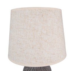 Clayre & Eef Tafellamp  Ø 24x45 cm  Beige Grijs Keramiek Rond