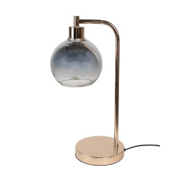 Clayre & Eef Tischlampe 21x15x41 cm Goldfarbig Eisen Glas