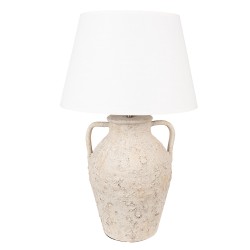 Clayre & Eef Tischlampe Ø 40x65 cm Beige Terrakotta