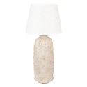 Clayre & Eef Tischlampe Ø 35x74 cm Beige Terrakotta