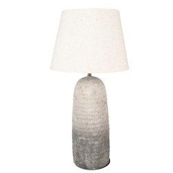 Clayre & Eef Lampe de table Ø 35x70 cm Gris Terre cuite