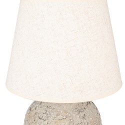 Clayre & Eef Lampe de table Ø 35x68 cm Gris Terre cuite