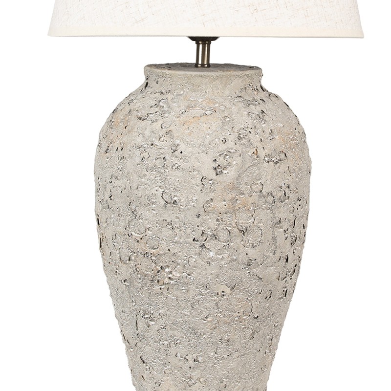 Clayre & Eef Lampada da tavolo Ø 35x68 cm Grigio Terracotta