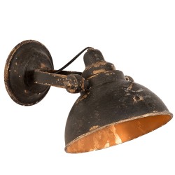 Clayre & Eef Wall Light 21x30x19 cm  Black Iron Round