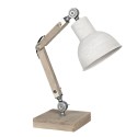 Clayre & Eef Desk Lamp 15x15x47 cm  Beige Wood Iron Square