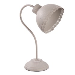 Clayre & Eef Bureaulamp  15x25x35 cm  Grijs Ijzer Kunststof Rond