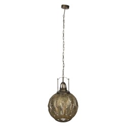 Clayre & Eef Pendant Lamp 45x45x70/175 cm  Gold colored Iron Glass Round