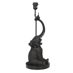 Clayre & Eef Piede de lampe 33x33x57 cm  Noir Porcelaine Rond Éléphant