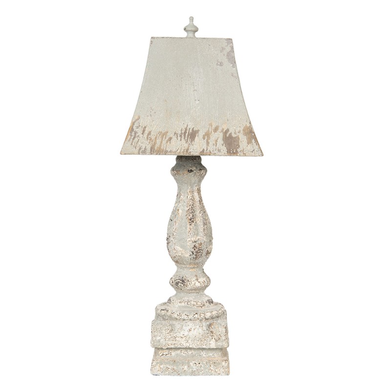 Clayre & Eef Table Lamp 27x27x70 cm  Grey Wood Iron