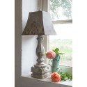 Clayre & Eef Table Lamp 27x27x70 cm  Grey Wood Iron