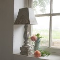 Clayre & Eef Table Lamp 27x27x70 cm  Grey Wood Iron