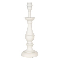 Clayre & Eef Piede de lampe Ø 13x41 cm  Blanc Bois Rond