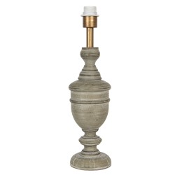 Clayre & Eef Piede de lampe Ø 13x50 cm  Gris Bois Rond