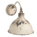 Clayre & Eef Wandlamp  43x28x31 cm  Wit Ijzer Rond