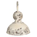 Clayre & Eef Wandlamp  47x30x40 cm  Wit Ijzer Rond