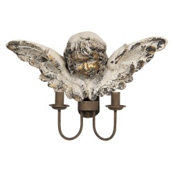 Clayre & Eef Wall Light 56x16x38 cm  Brown Plastic Angel