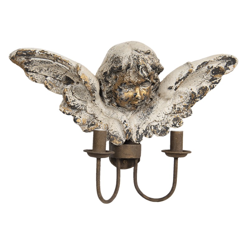 Clayre & Eef Wall Light 56x16x38 cm  Brown Plastic Angel