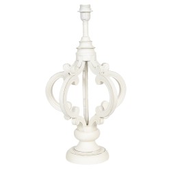 Clayre & Eef Piede de lampe Ø 30x58 cm  Blanc Bois Rond