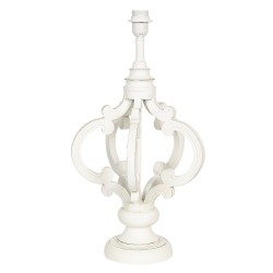 Clayre & Eef Piede de lampe Ø 30x58 cm  Blanc Bois Rond