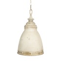 Clayre & Eef Hanglamp  Ø 28x45 cm  Wit Beige Ijzer Rond