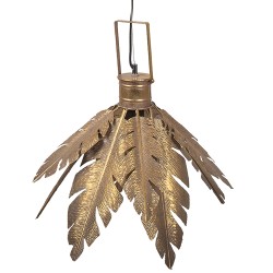 Clayre & Eef Hanglamp Bladeren Ø 45x31 cm  Goudkleurig Metaal