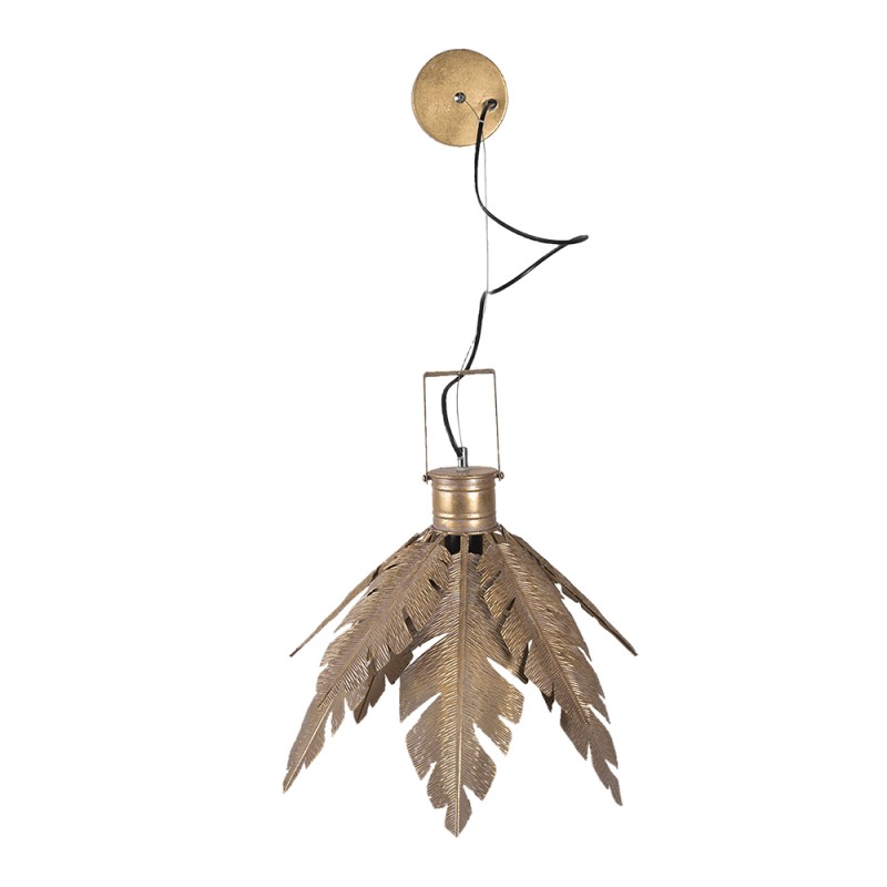 Clayre & Eef Pendant Lamp Leaves Ø 45x31 cm  Gold colored Metal