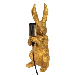 Clayre & Eef Lampe de bureau Lapin 13x17x36 cm  Couleur or Plastique