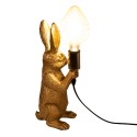 Clayre & Eef Schreibtischlampe Kaninchen 13x17x36 cm  Goldfarbig Kunststoff