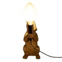 Clayre & Eef Schreibtischlampe Kaninchen 13x17x36 cm  Goldfarbig Kunststoff