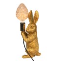 Clayre & Eef Schreibtischlampe Kaninchen 13x17x36 cm  Goldfarbig Kunststoff