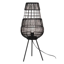 Clayre & Eef Vloerlamp  Ø 20x59 cm  Zwart Ijzer