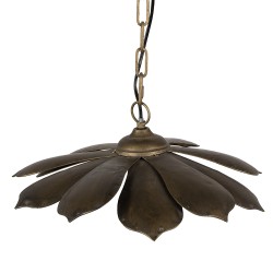 Clayre & Eef Pendant Lamp 41x41x16/124 cm Copper colored Iron