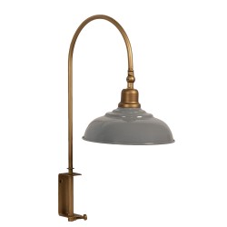 Clayre & Eef Wandlamp  33x21x48 cm Grijs Goudkleurig Ijzer