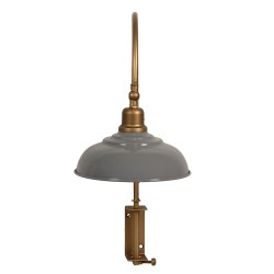 Clayre & Eef Wandlamp  33x21x48 cm Grijs Goudkleurig Ijzer