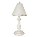 Clayre & Eef Lampe de table Ø 26x55 cm Blanc Fer