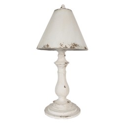 Clayre & Eef Table Lamp Ø 26x55 cm White Iron