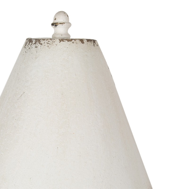 Clayre & Eef Lampe de table Ø 26x55 cm Blanc Fer