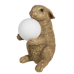 Clayre & Eef Table Lamp Rabbit 27x19x35 cm Gold colored Polyresin