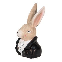 Clayre & Eef Figurine Lapin 11x9x19 cm Noir Pierre