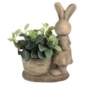 Clayre & Eef Bloempot Konijn 49 cm Bruin Beige Keramisch materiaal