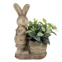 Clayre & Eef Bloempot Konijn 49 cm Bruin Beige Keramisch materiaal