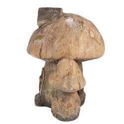 Clayre & Eef Figurine décorative Champignon 35 cm Marron Matériau céramique