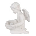 Clayre & Eef Figurine décorative Ange 36x39x51 cm Blanc Matériau céramique